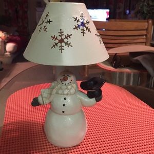 Snowman tea candle